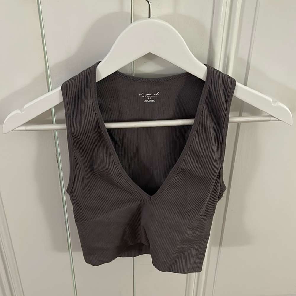 Out from Under Urban Outfitters Gray Crop Top